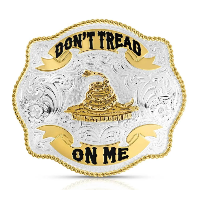 Two Tone Don't Tread On Me Belt Buckle