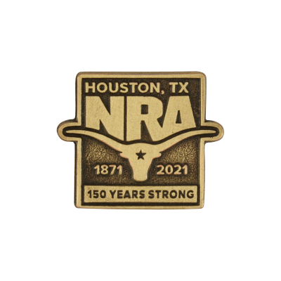 Houston Antique Brass Lapel Pin
