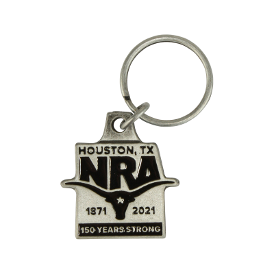 NRA Houston Antique Silver Key Chain